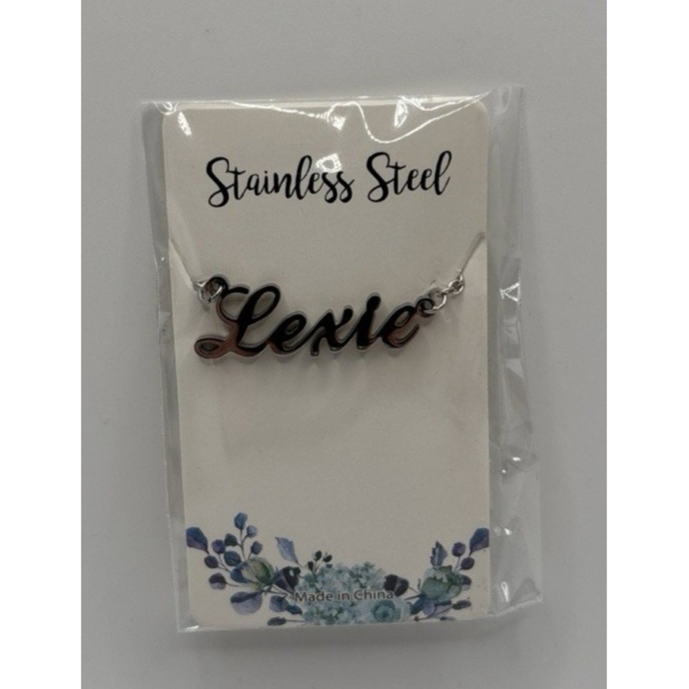 Lexie Name Plate Necklace Pendent Stainless Steel Female‎ Personalized Custom